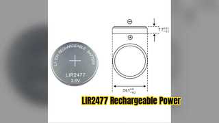 LIR2477 Επαναφορτιζόμενη Μπαταρία 3,6V 200mAh Ισχύς